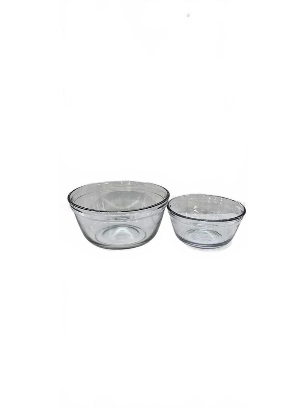 Anchor Hocking Clear Glass Mixing Bowls Set of 2